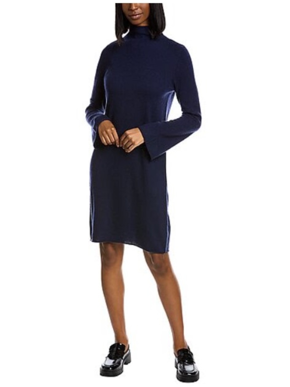 philosophy Funnel Neck Cashmere Navy Sweater Dress - Women’s Size M